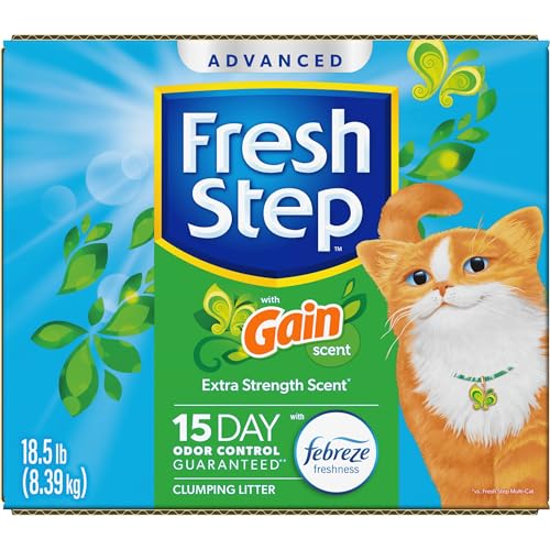 Fresh Step Clumping Cat Litter, With Gain, Advanced, Extra Large, 37 Pounds total (2 Pack of 18.5lb Boxes)