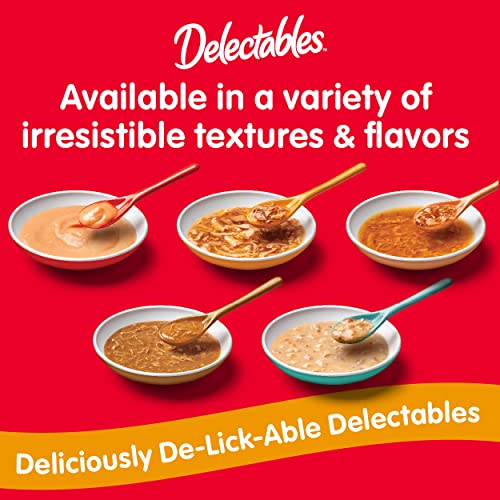 Hartz Delectables Non-Seafood Bisque Lickable We Cat Treats for Adults & Senior Cats, Chicken (Pack of 12)