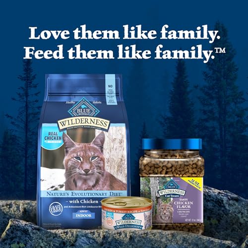 Blue Buffalo Wilderness Natural Adult Dry Cat Food Indoor Cats, High-Protein & Grain-Free, Chicken, 5-lb. Bag