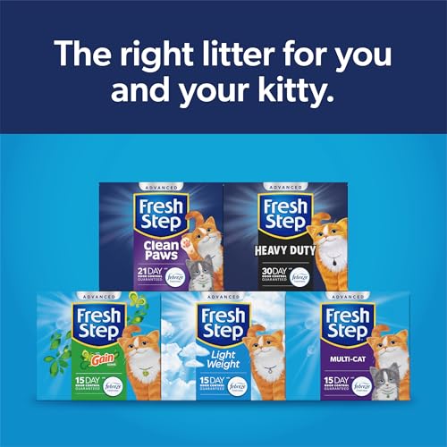 Fresh Step Outstretch Advanced Long Lasting Clumping Litter with Febreze Freshness, Activated Charcoal Litter Lasts 50% Longer, 32 lbs. (2 x 16 lb. Box)