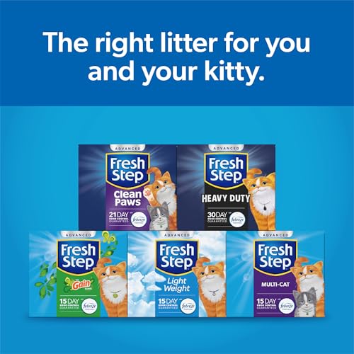 Fresh Step Advanced Simply Unscented Clumping Litter, Fresh Step Unscented Cat Litter Fights Odor on Contact, 18.5 lb. Box