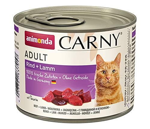 Carny Katzen Nassfutter Mix Herzhafte Variation (12 x 200g), Katzen Nassfutter ohne Getreide und Zucker für ausgewachsene Katzen von animonda mit frischen fleischlichen Zutaten