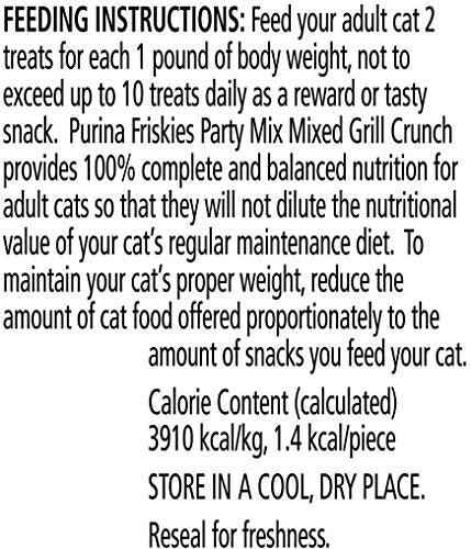 Friskies Party Mix Cat Treats Chicken Mixed Grill Crunch, Beef and Salmon, 2.1 Oz