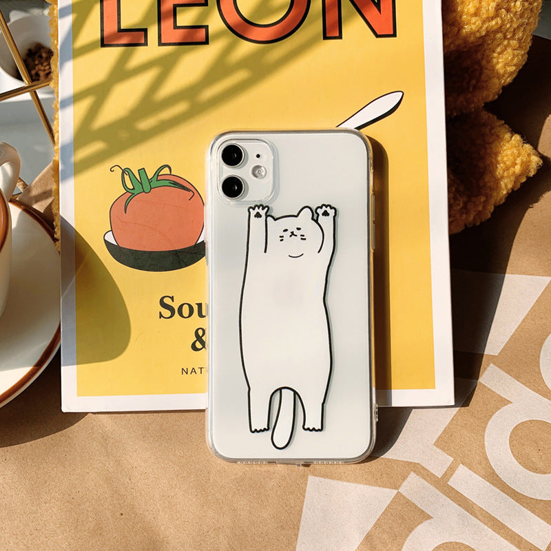 Cat transparent phone case