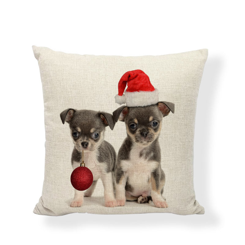 Linen Dog Cat Play Pillow Cover