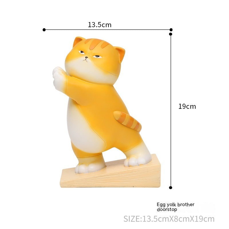 Cartoon Cat Resin Door Stopper Home Decoration Blocking