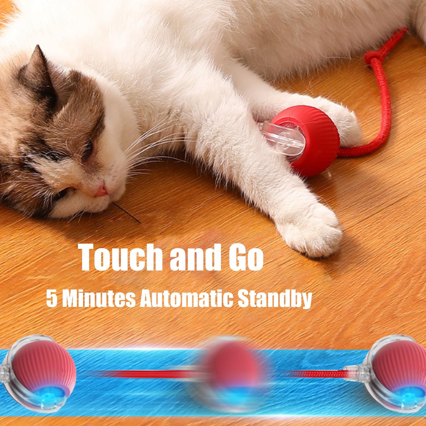 New Design 360° Smart Automatic Interactive Cat Smart Ball Toy Interactive Cat Toys Rolling Ball with USB Charger