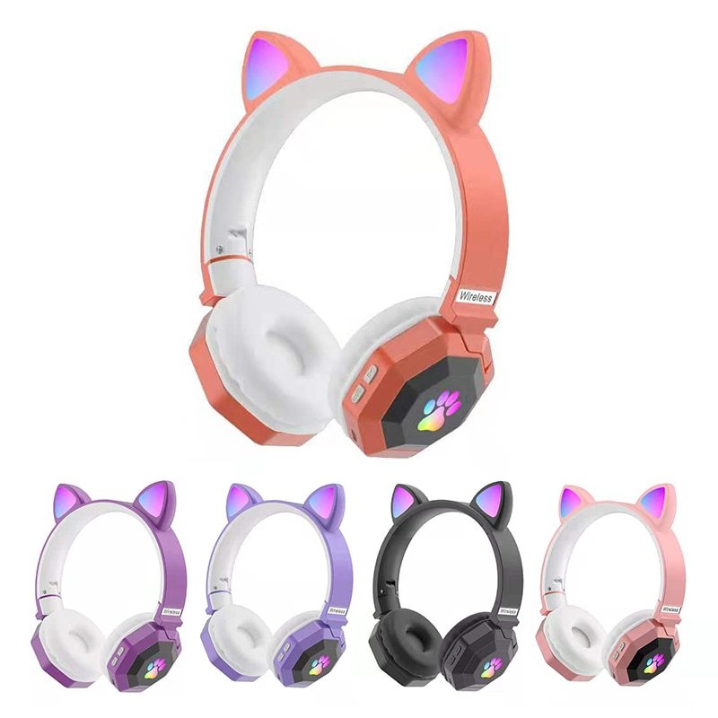 Cat Ear Bluetooth Headset Wireless Light Emitting Headset