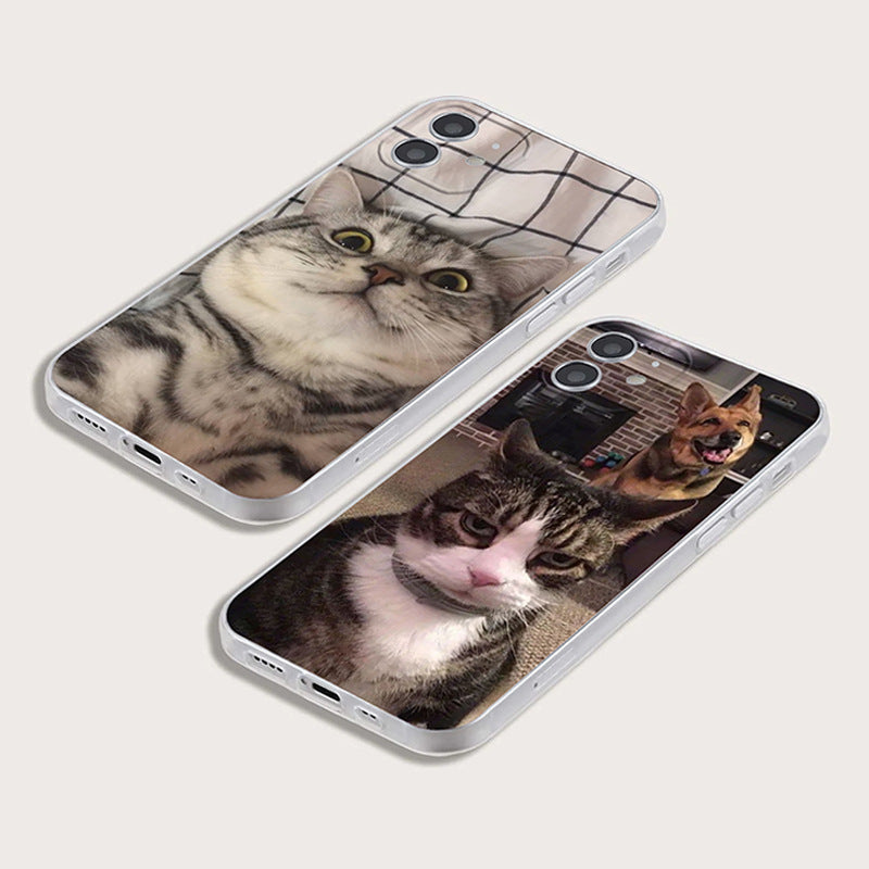 Painted Cat Transparent TPU Soft Shell Phone Case