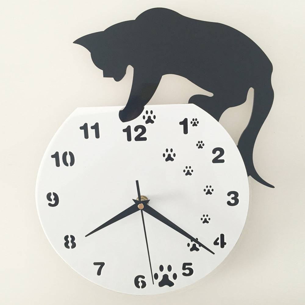 Funlife cat wall clock