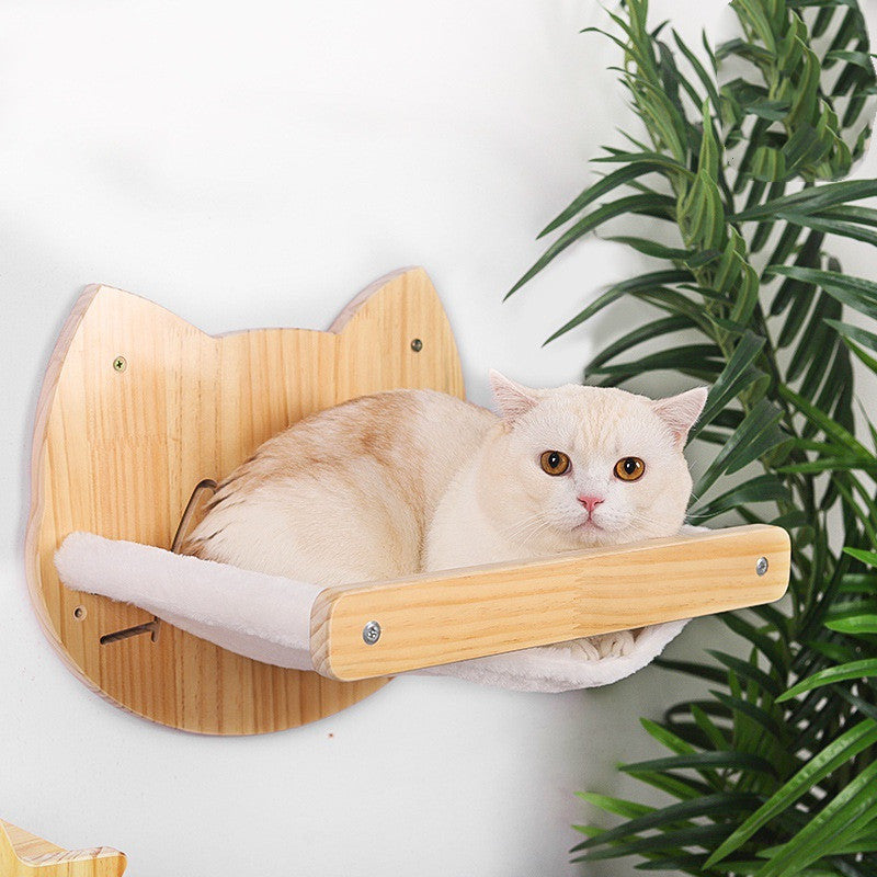 Pine Solid Wood DIY Cat Climbing Frame Cat Wall Hanging