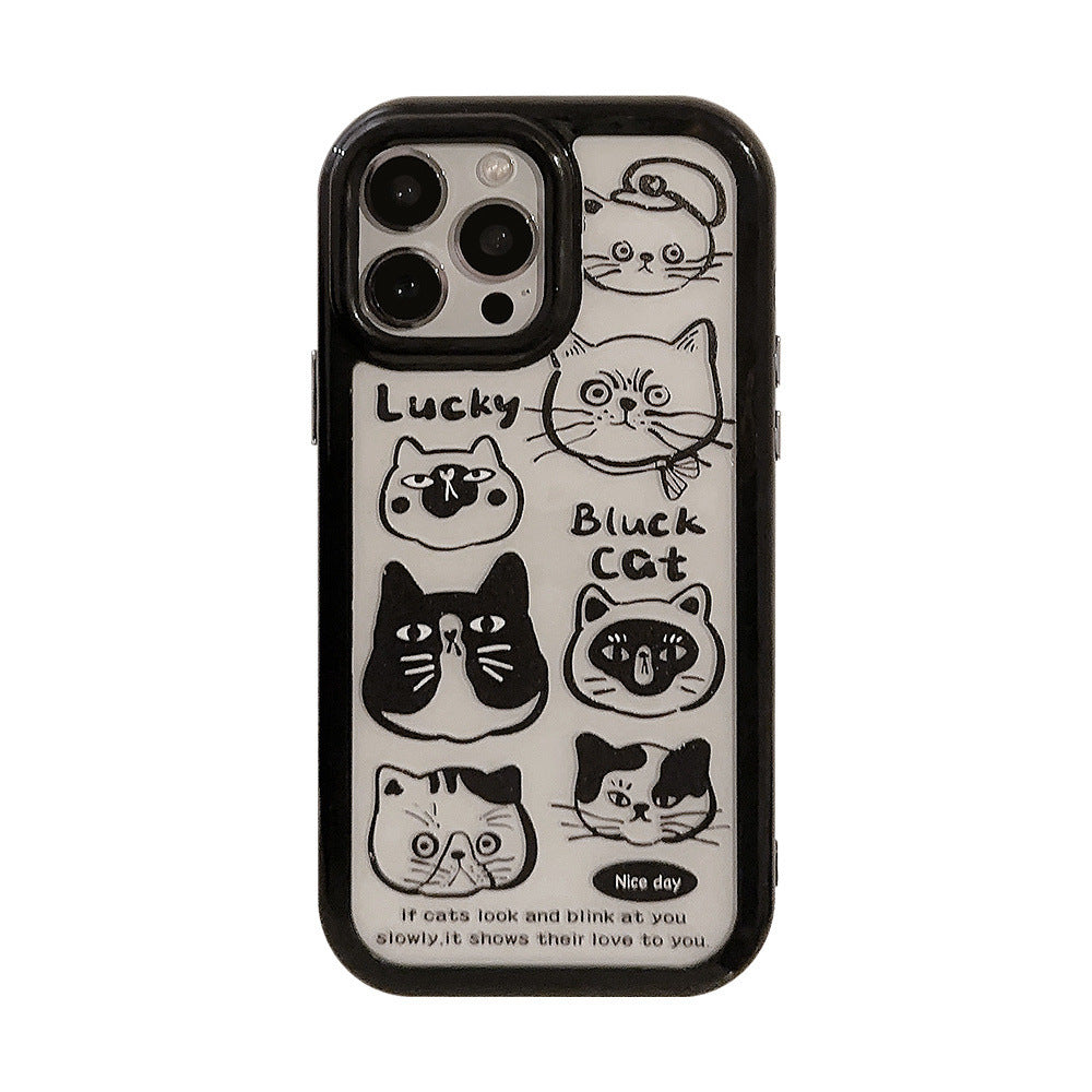 Cream Acrylic Cat Mood Phone Case