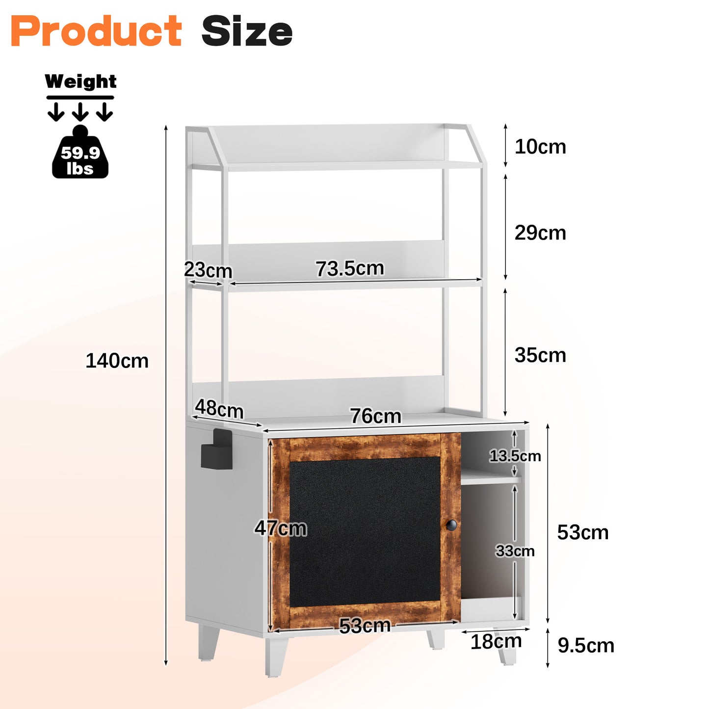 Graffiti with 2 storage racks and 1 door cat litter box shell, hidden cat litter box with rack shell furniture white