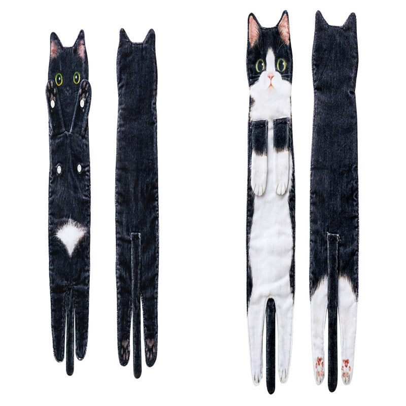 Quick-drying Cat Hand Towel, Cat Towel, Cute Absorbent Towel