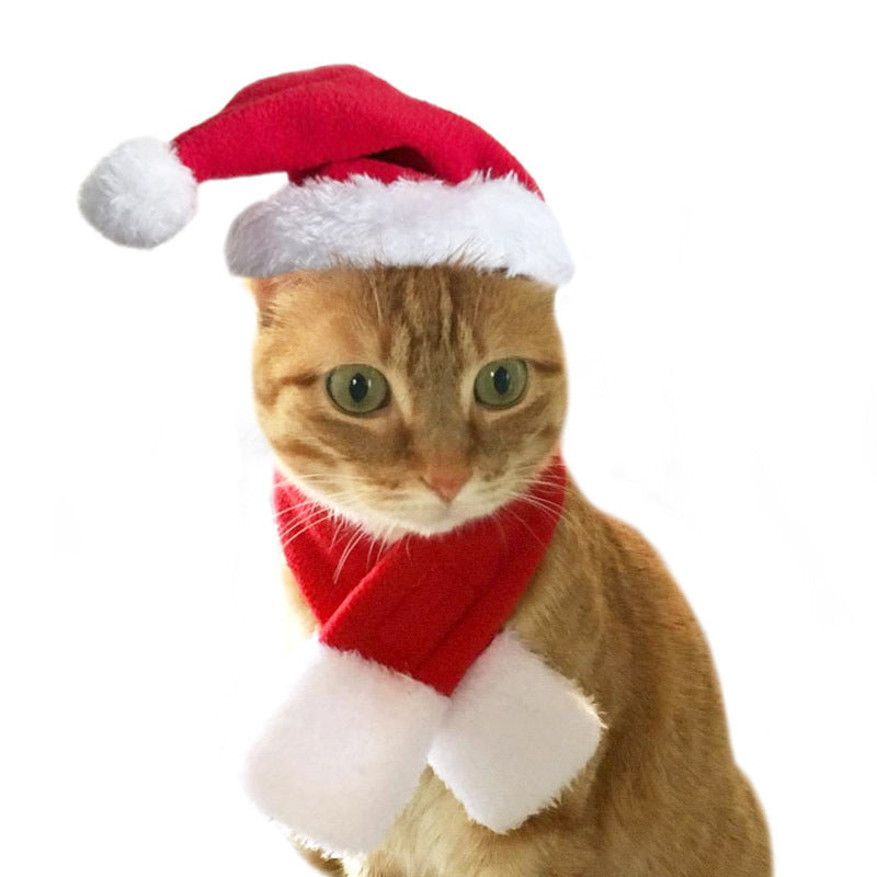 Cat Christmas Hat Scarf Wholesale Weird Pet Cape Headband Antlers Moose Holiday Toys