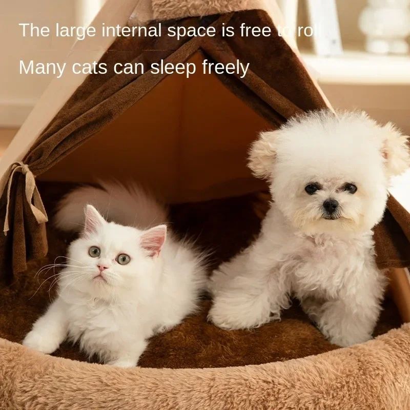 Autumn And Winter New Cat Litter Four Seasons Universal Closed Cat Villa Internet Celebrity Dog House Kennel Pet Supplies