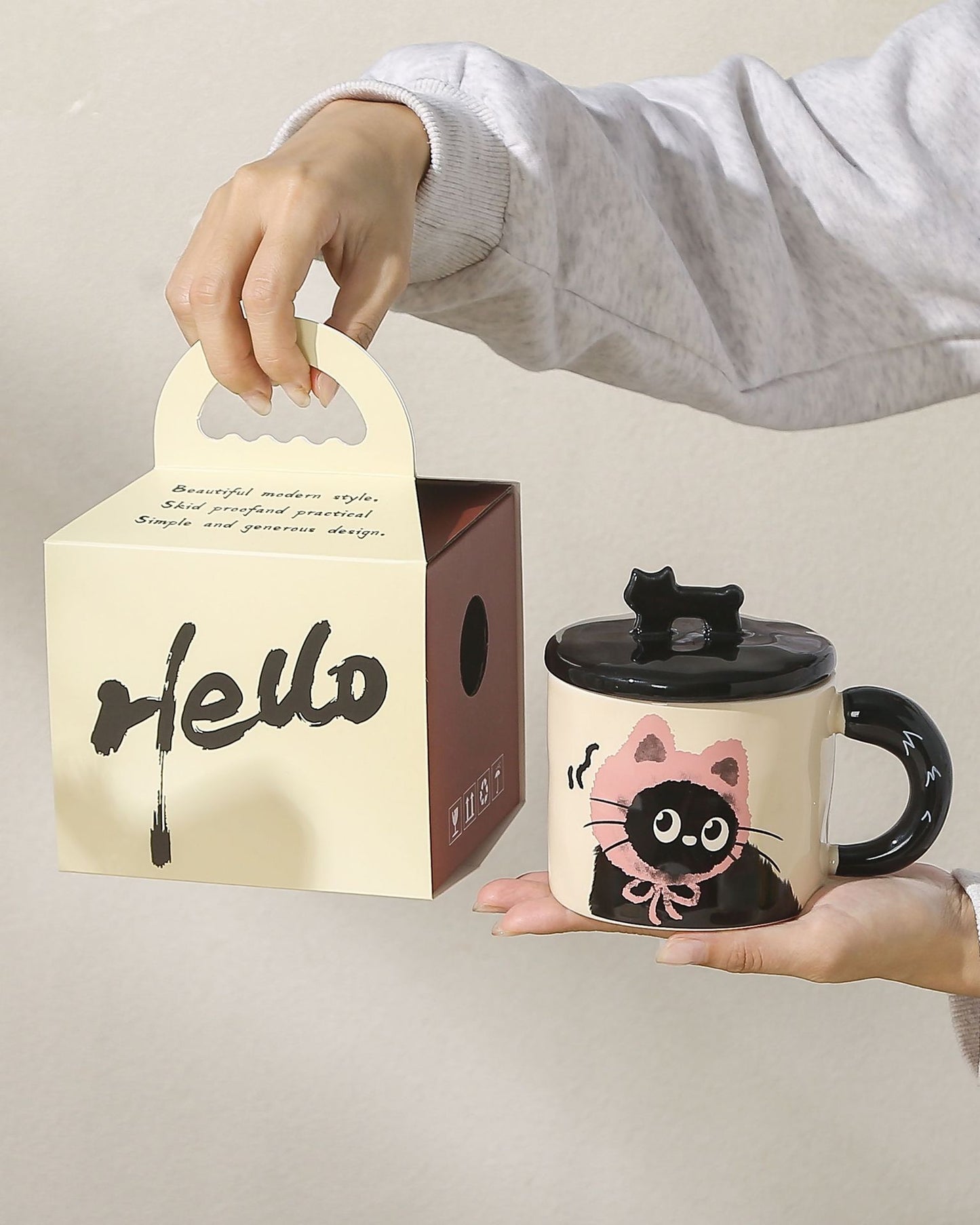 Creative Statement Cat Mug With Lid