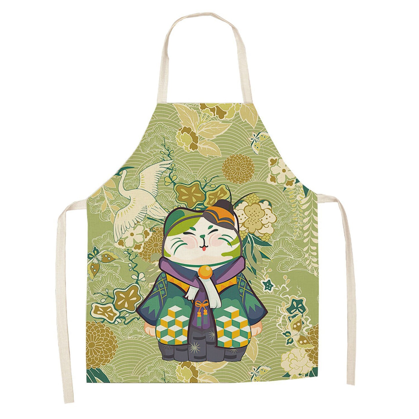 Cartoon Cat Digital Printing Sleeveless Apron