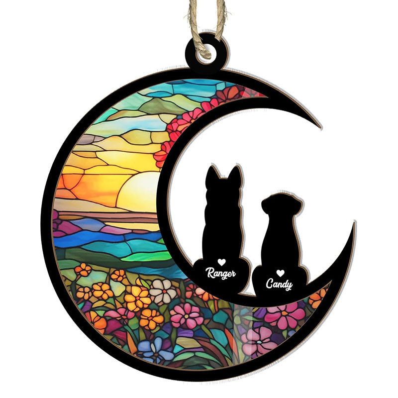 Cat Memorial Sunshine Harvest Halloween Pendant