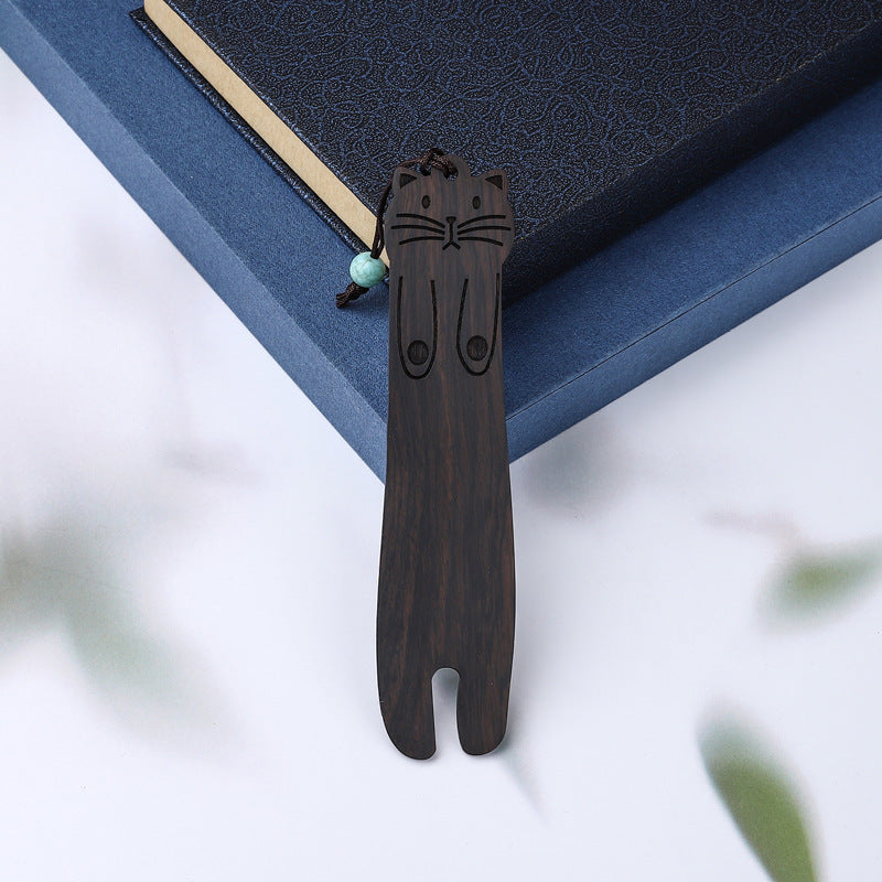 New Cute Cat Sandalwood Bookmark