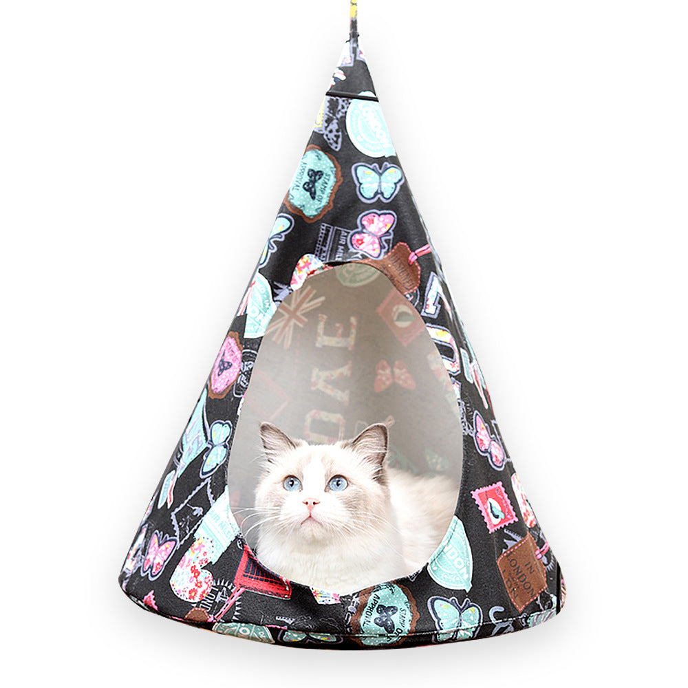 Christmas Cone Canvas Hammock Cat Litter