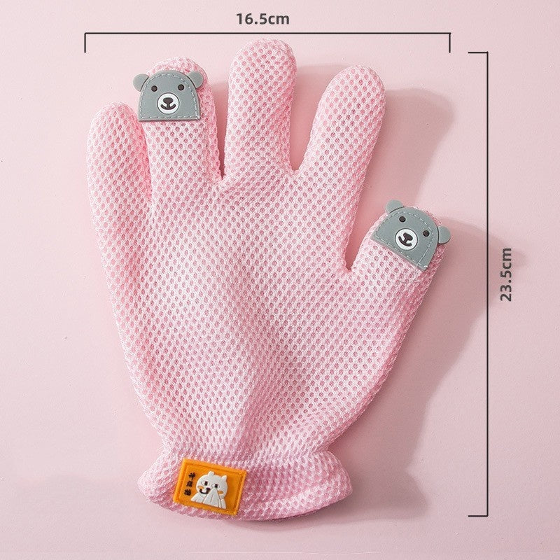 Pet Bath Cat Petting Gloves Double-sided Floating Hair Comb