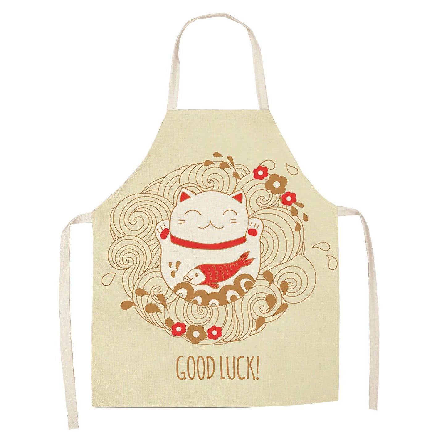 Cartoon Cat Digital Printing Sleeveless Apron