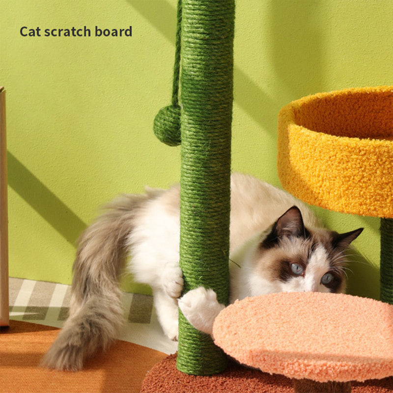 Cactus Climbing Frame Cat Sisal Hemp Column Grinding Claw