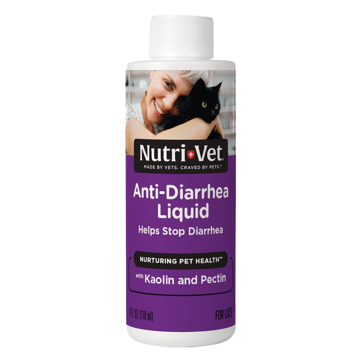 Nutri-Vet Anti Diarrehea Liquid for Cats | Detodxifying Agent Works Against Bacterial Toxins | 4 Ounces