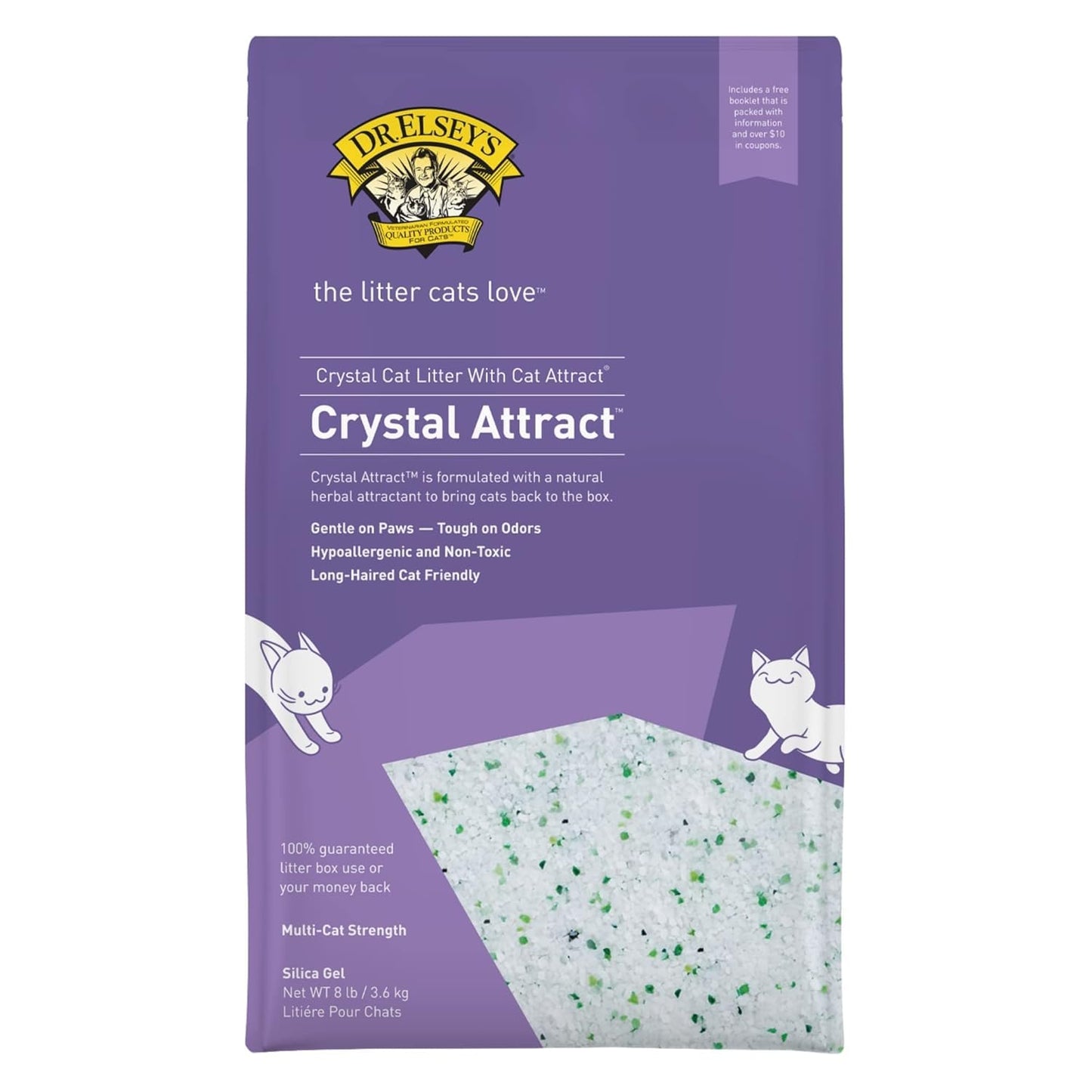 Dr. Elsey's Crystal Attract Silica Cat Litter, 8lbs