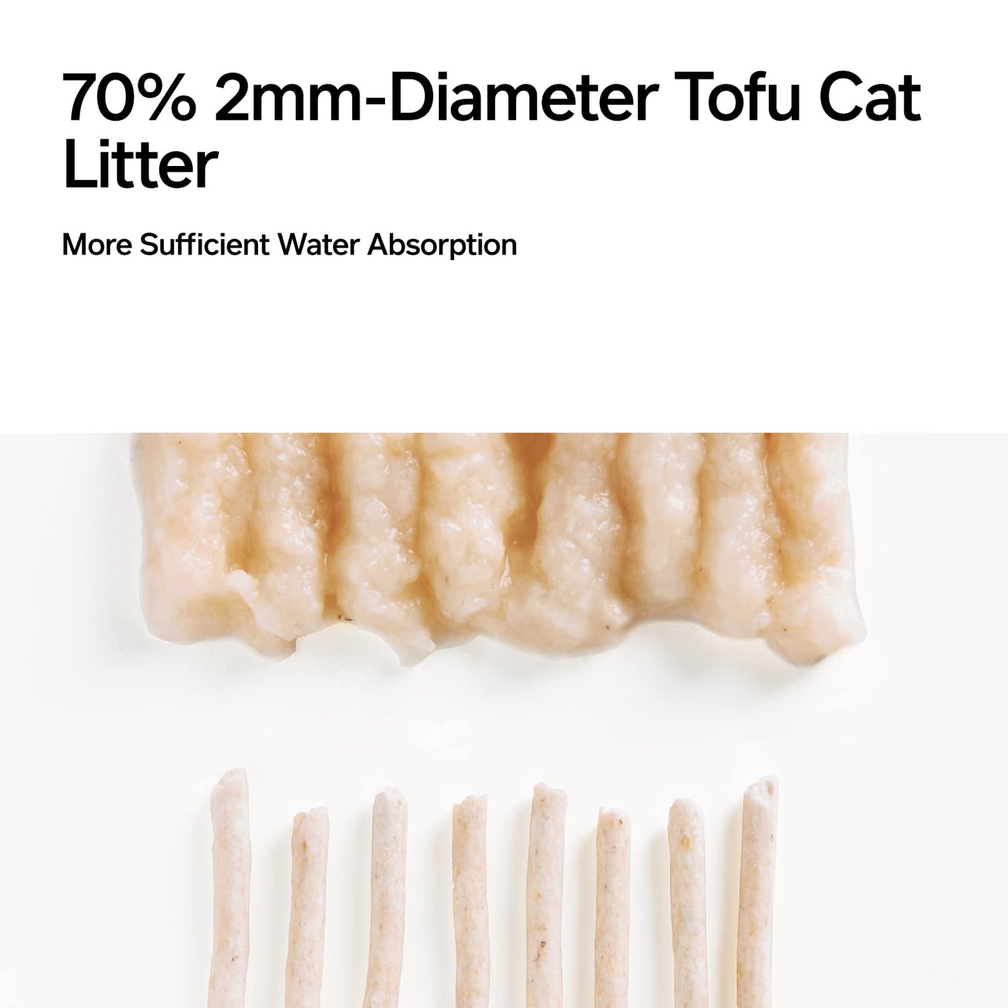 pidan Tofu Cat Litter Clumping,Flushable,Ultra Absorbent and Fast Drying, 100% Natural Ingredients Litter,Solubility in Water,Really Dust-Free,Less Scattering (5.3lb×2bags)