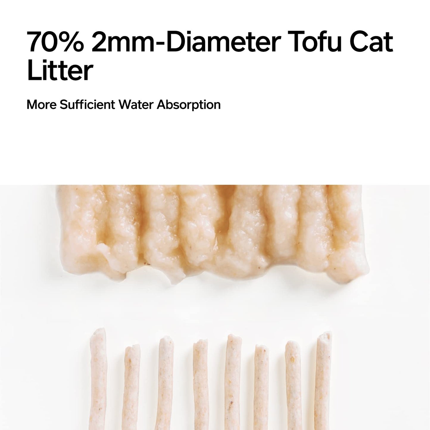 pidan Tofu Cat Litter Clumping,Flushable,Ultra Absorbent and Fast Drying, 100% Natural Ingredients Litter,Solubility in Water,Really Dust-Free,Less Scattering (5.3lb×1bag)