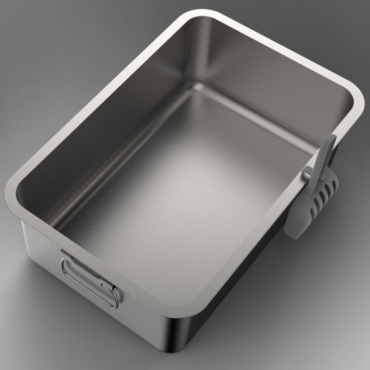 Stainless Steel Cat Litter Basin Semi Enclosed Super Large Anti Splashing