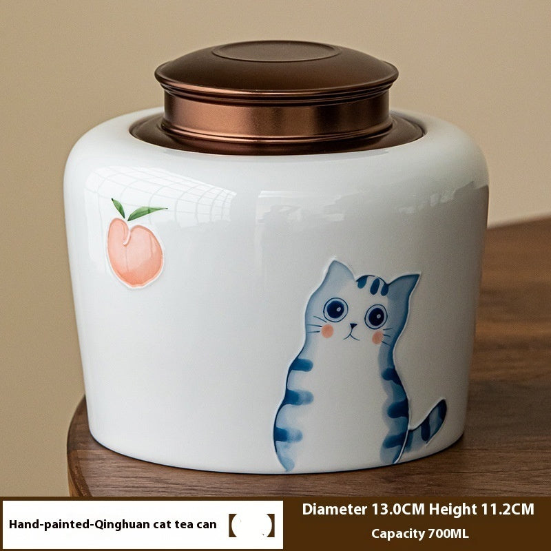 Hand Painted Cat Fashion Tea Pot