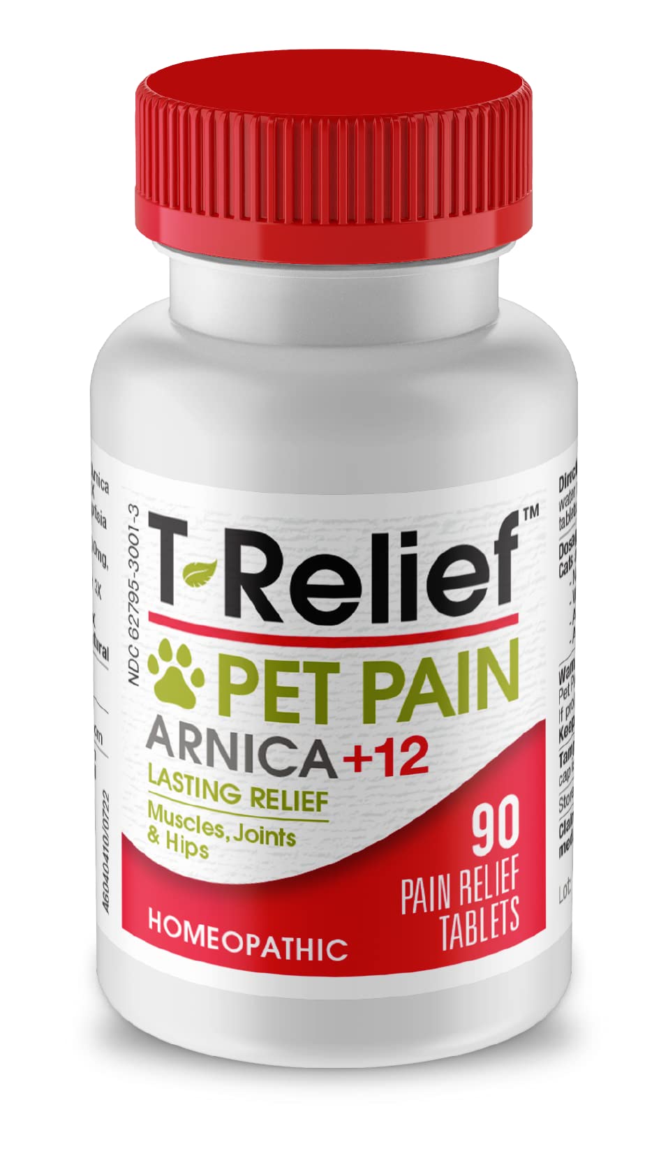 T-Relief Pet Pain Relief Arnica +12 Powerful Natural Medicines Help Ease Muscle Joint & Hip Pain Soreness Stiffness & Injuries Max Fast-Acting Soother for Dogs & Cats - 90 Tablets