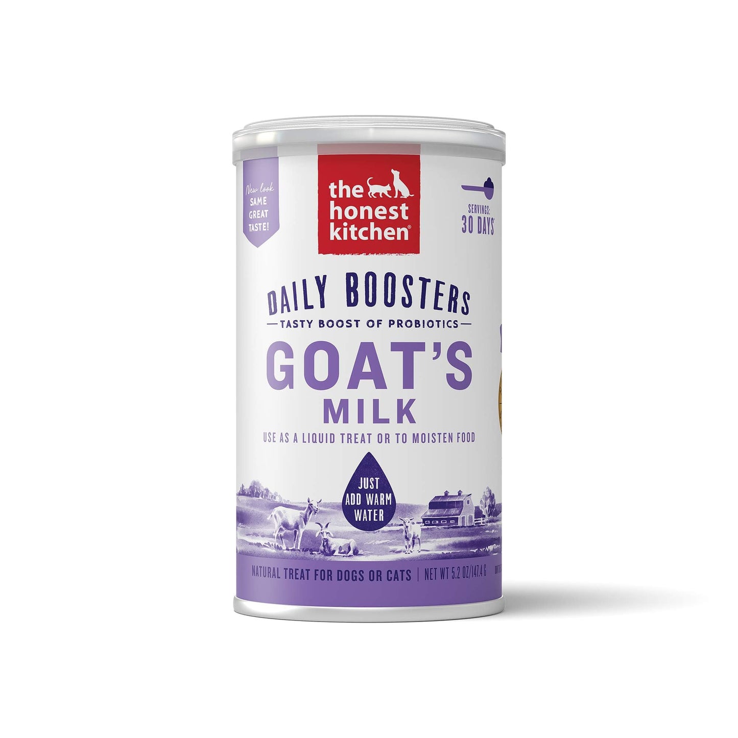 The Honest Kitchen Human Grade Instant Goat's Milk with Probiotics for Dogs and Cats, 5.2 Ounces