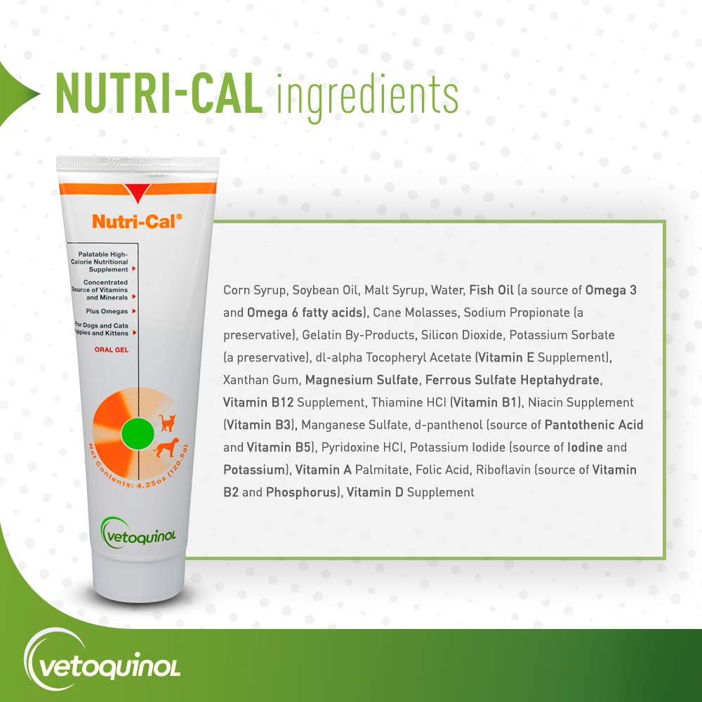 Vetoquinol Nutri-Cal 4.25 Oz - High Calorie Supplement for Cats and Dogs