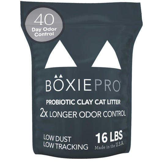 Boxie® Probiotic Cat Litter, 40-Day Odor Control, Clumping Clay, 16lb