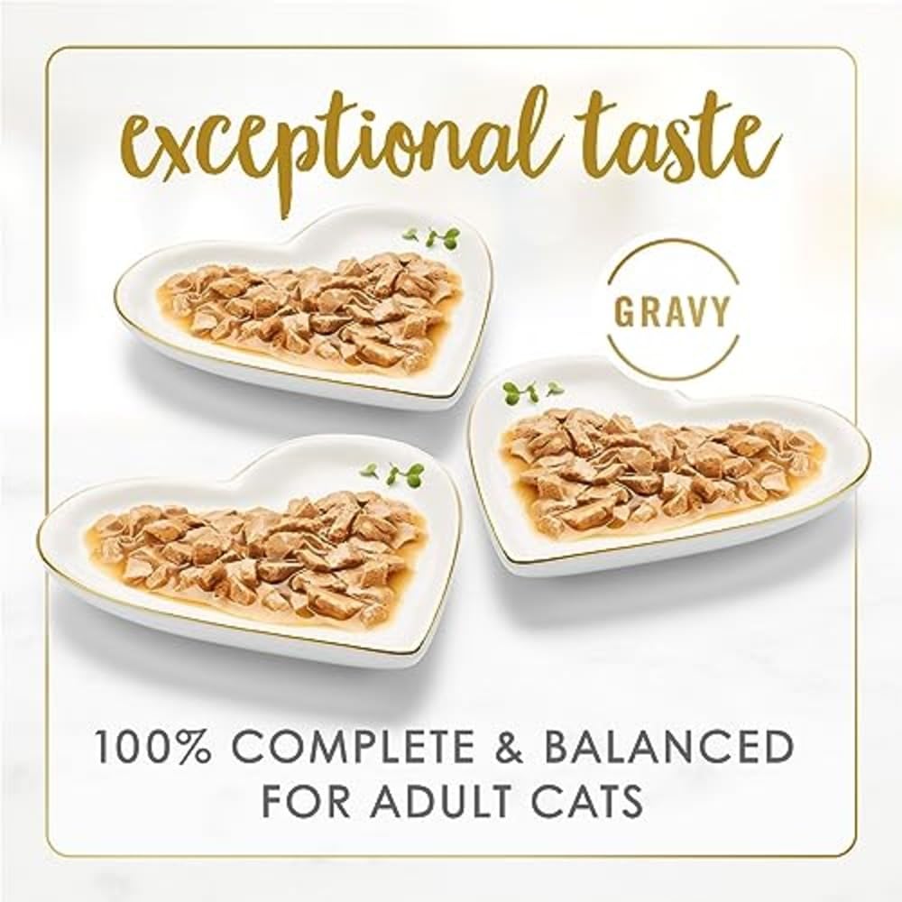 Purina Fancy Feast Gravy Lovers Poultry and Beef Grilled Gourmet Wet Cat Food Variety Pack - (Pack of 30) 3 oz. Cans