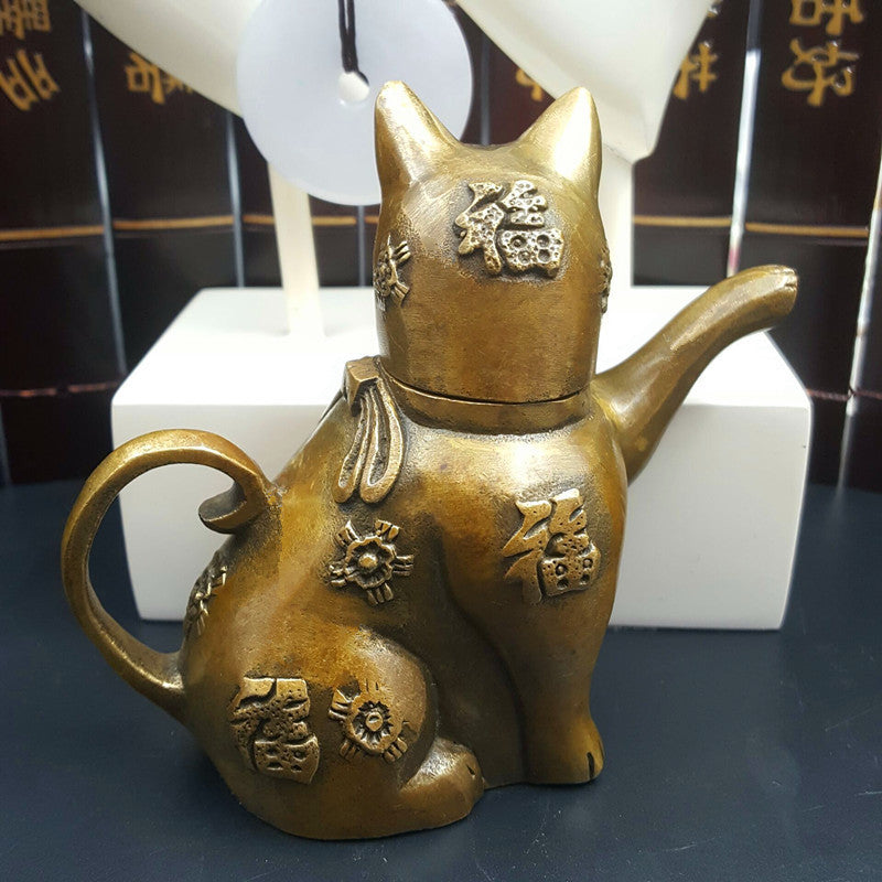 Lucky cat pot teapot home decoration craft gift