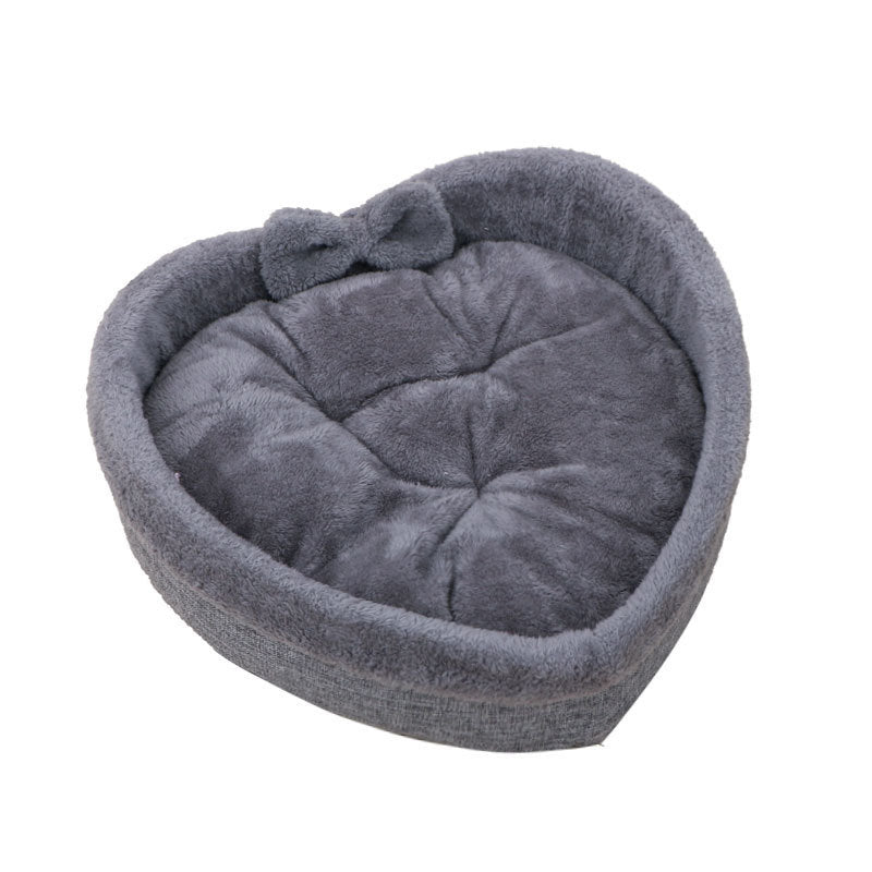 Heart Shape Soft Cozy Cat Pet Bed For Large Small Puppy Dog Cute Warm Cushion Litter Nest Basket Kennel Kitten House Accessories