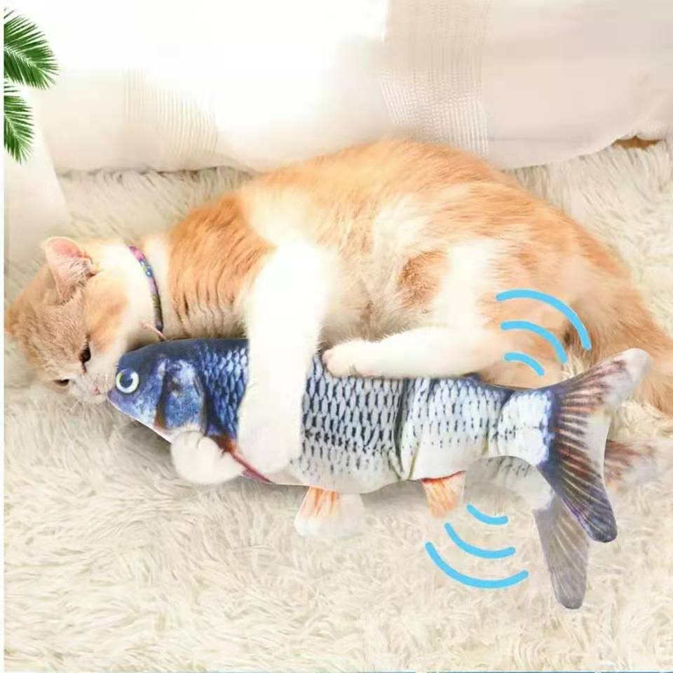 Cat USB Charger Toy Fish Interactive Electric floppy Fish Cat toy Realistic Pet Cats Chew Bite Toys Pet Supplies Cats toy