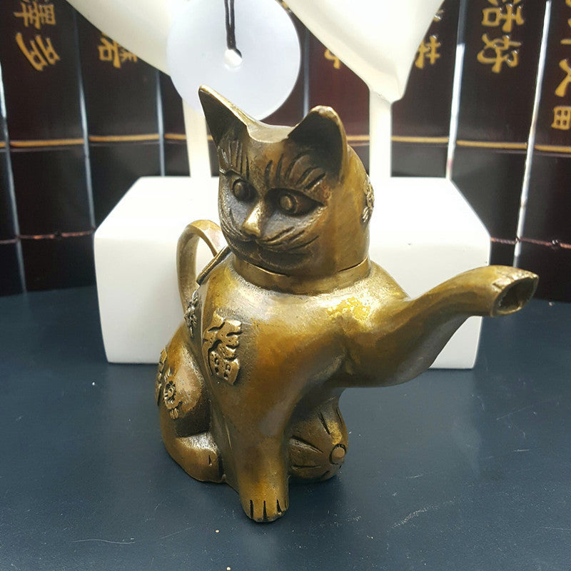 Lucky cat pot teapot home decoration craft gift