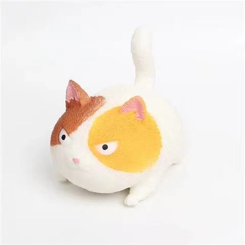 Cute Pet Tofu Angry Cat Pinch Toy