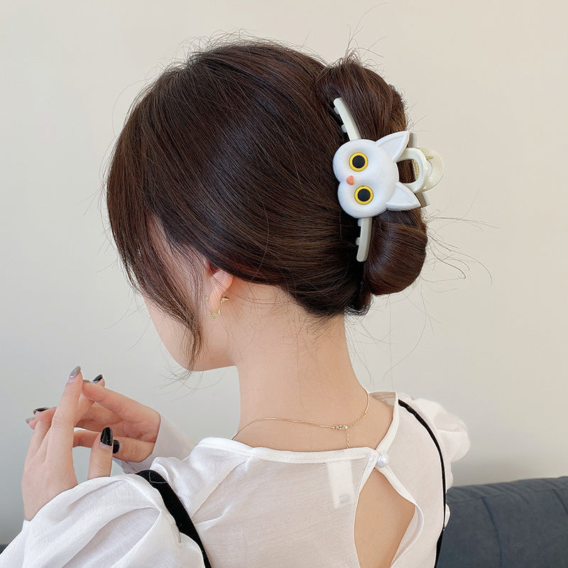 Cute Cat Updo Hair Claw Female