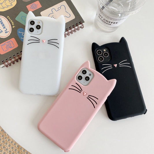 Whiskered cat mobile phone case