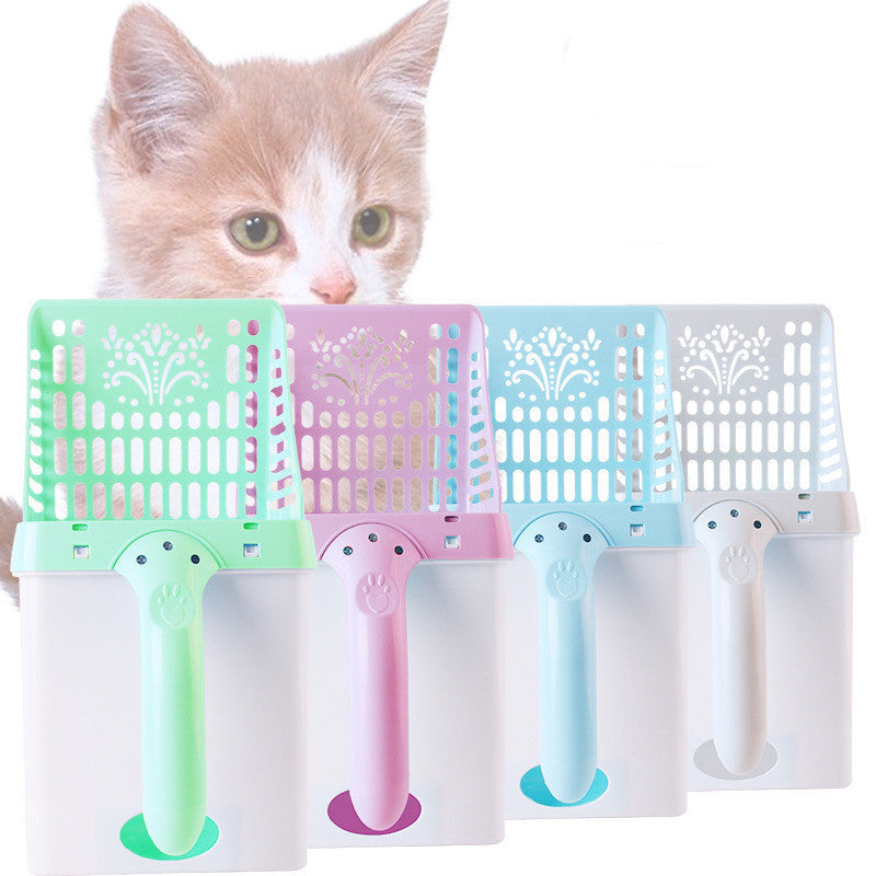 Pet cat litter cleaning shovel set