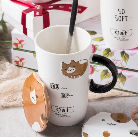 Handmade Cute Cat Ceramic Cups