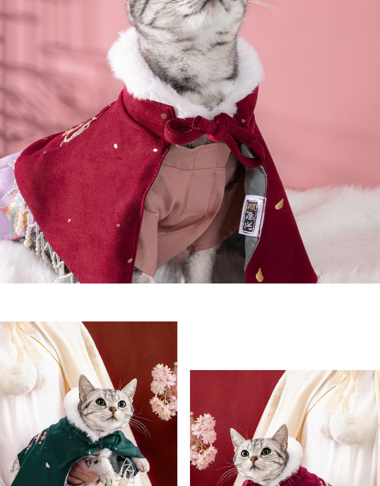 Pet Shawl Hanfu Cat And Dog Clothes