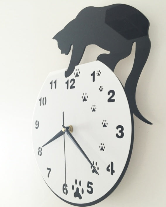 Funlife cat wall clock